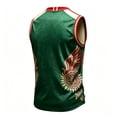 thumbnail image 3 of Mexico 2026 Soccer Cup Sleeveless Jersey for Men, Muscle Tank Top with Gold Winged Sun Graphic & "MÉXICO" Print, Breathable Athletic Training Vest, 1 PC Green XXL, 3 of 3