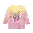 thumbnail image 3 of Kids' Valentine's Day Graphic T-Shirt Cute Cat Printed 3/4 Sleeve Tee Crew Neck Festive Holiday Top, 3 of 5