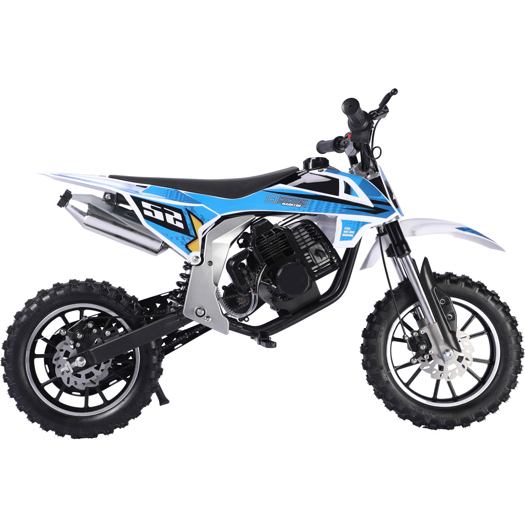 Expresión justa Préstamo de dinero MotoTec Warrior 52cc 2-Stroke Kids Gas Dirt Bike Blue - Walmart.com
