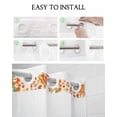 thumbnail image 5 of No Hook Shower Curtain with Snap in Liner, Thanksgiving Fall Pumpkin Autumn Flowers Plants Hotel Shower Curtains for Bathroom, Washable Shower Curtain Liner Set with Mesh Top Window, 72"x84", 5 of 6