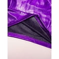 thumbnail image 5 of iiniim Kids Girls Metallic Mock Neck Crop Tops Tank Top Dancewear Athletic Dance Sports Active Vest Activewear Purple 6, 5 of 7