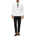 thumbnail image 2 of Chaquetas de traje INSPIRE CHIC para hombres, blazers deportivos de color sólido, de un solo botón, S blanco, 2 of 5