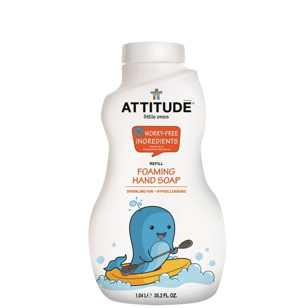 Attitude Little Ones Foaming Hand Soap Refill Sparkling Fun 35 2 Fl Oz Walmart Com Walmart Com