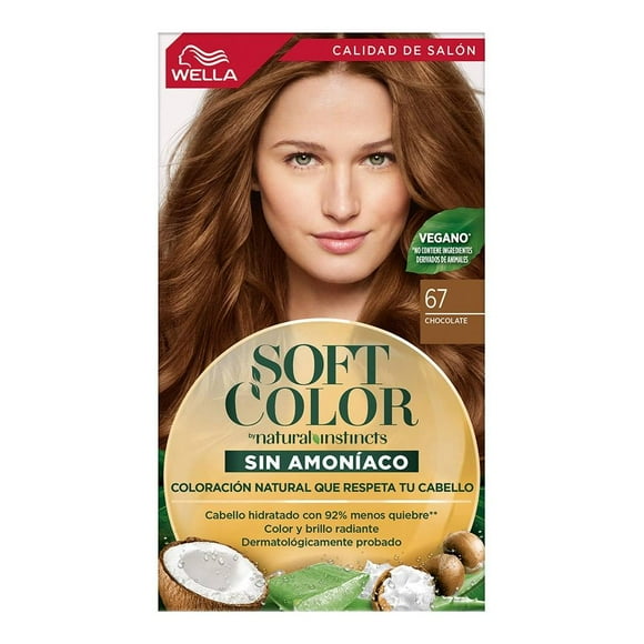 Tinte para cabello Soft Color Wella semipermanente 67 chocolate