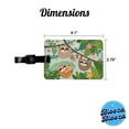 thumbnail image 3 of Kawaii Sloths Faux Leather Travel Luggage Tag, 3 of 7