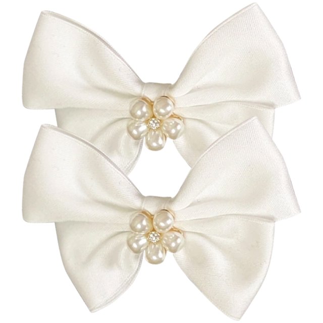 2Pcs Chaussures Clips Arc Chaussures Boucles de Mariée Bowknot Amovible Charmes de Chaussures