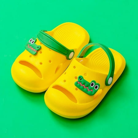 

Children Sandals Summer Slippers Kids Beach Shoes Cartoon Soft-soled Sandals Toddler Sandals for Boys Girls Bathroom Slippers Two Wear Sandals Slippers