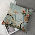 thumbnail image 7 of Gingham Bike Embroidered Poly Fill Throw Pillow,  Square, Home Decoration, 7 of 7