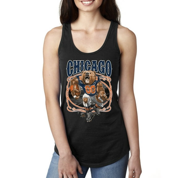 Wild Bobby, Chicago Fan | CHI Fantasy Football ,Sports, Ladies Racerback Tank Top, Black, Small