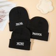 thumbnail image 4 of SNNROO Single/Two/Three-piece Set Papa+mama Autumn and Winter Knitted Hats, 4 of 6