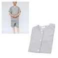 thumbnail image 1 of Shoulder Surgery Recovery Shirt Easy Put On Take Off Unisex Post Surgery Short Sleeve Top Light Grey, 1 of 7