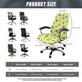 thumbnail image 6 of SCRAWLGOD Shamrock Yellow Comfy Cover for Office Chair Seat Breathable Stretch Non-Slip Gaming Chair Covers Breathable Boss Chair Covers for St. Patrick's Day, L, 6 of 7
