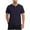 Navy, variant on Mens Textured Short Sleeve T Shirts Casual Wrinkle Free Stretch Shirt Comfy Knit Golf Shirt Solid Color Button Up Tops