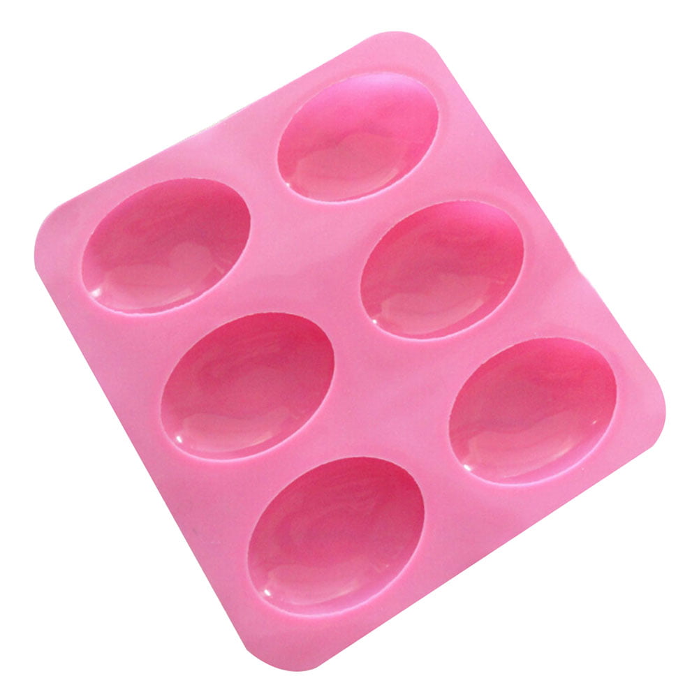 Homemade Silicone Mold Mould Shape Soap 8-Cavity Making Chocolate Tray Oval 1DIY 