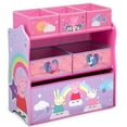 thumbnail image 1 of Organiseur Décore et Entrepose à 6 paniers pour jouets  de Peppa Pig par Delta Children, 1 of 9