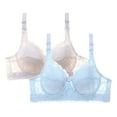 thumbnail image 1 of Ensemble de Soutien-Gorge à Armatures à Boucle avant Imprimé Léopard 2 Pcs pour Femmes - Lingerie en Nylon Spandex pour Tenue Décontractée et Intime, 1 of 3