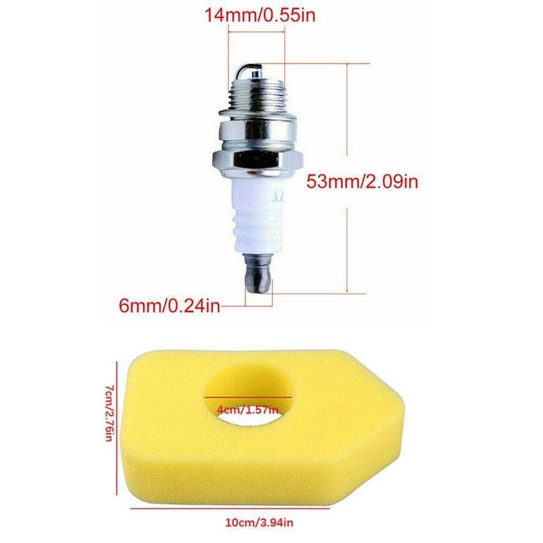 Lot De 5 Filtres à Air Pour Tondeuse à Gazon - Compatible Briggs & Stratton PT15853 - Dimensions 13,2x11,3x2 Cm