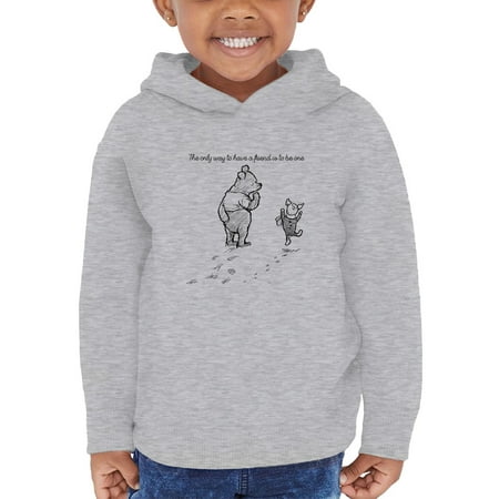 

Pooh Bear Being A Friend Hoodie Toddler -Smartprints Designs 4 Toddler