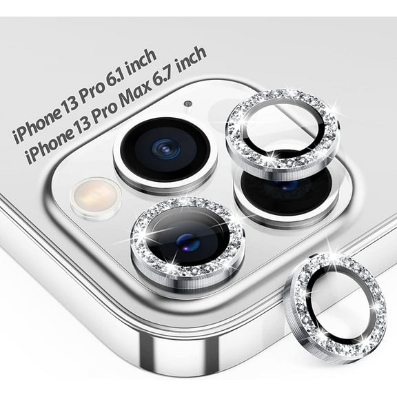 for iPhone 13 Pro - iPhone 13 Pro Max Camera Lens Protector, 9H Tempered Glass Camera Cover Screen Protector Metal Individual Ring for iPhone 13Pro 6.1 inch iPhone 13 ProMax 6.7 inch 2021