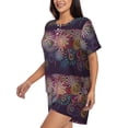thumbnail image 2 of Kdxio Fireworks2 Print Pajamas Sets for Women Short-Sleeved Pjs with Lounge Shorts Two Piece Sleepwear S-4XL, 2 of 5