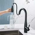 thumbnail image 4 of Kibi USA Bari Single Handle Pull Down Kitchen & Bar Sink Faucet Matte Black W/ Soap Dispenser Matte, 4 of 5