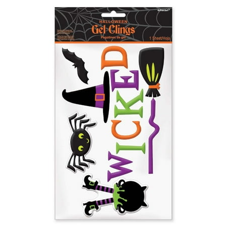 Witch Gel Small Window Cling Halloween House Decorations