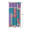 thumbnail image 5 of Multicolor Ethnic Flower Patchwork Pattern Shower Curtain 36"x72" ,Bathroom Decorative Shower Curtains Set with 12 Hooks,Modern Waterproof Washable Shower Curtain, 5 of 6