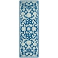 thumbnail image 5 of SAFAVIEH Micro-Loop Carl Floral Overdyed Wool Area Rug, Navy/Grey, 5' x 5' Square, 5 of 10