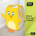thumbnail image 5 of Smart Design Kids Pop Up Organizer with Animal Print - VentilAir Mesh Netting - for Toddlers, Baby Clothes, Plushies, and Toys - Home Organization - Hamper - 13 x 21 Inch - Yellow Chick, 5 of 5