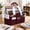 Dark Red, variant on LAVFOX Craft Organizer Tote Bag, Portable Art Storage Caddy with Multiple Pockets, Pink