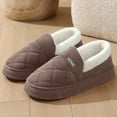 thumbnail image 5 of Women's Men's Fuzzy Memory Foam Slippers Closed Back Cordurory Bedroom House Shoes Winter Warm Indoor Ourdoor Slip on Booties, 5 of 5