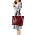 thumbnail image 6 of Kattee Genuine Leather Women Tote Bag Soft Handbags Vintage Shoulder Purses Fashion Top Handle Bag Large Capacity, 6 of 8