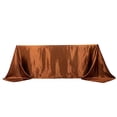 thumbnail image 2 of BalsaCircle 90" x 132" Satin Rectangular Tablecloth Cinnamon Brown, 2 of 8