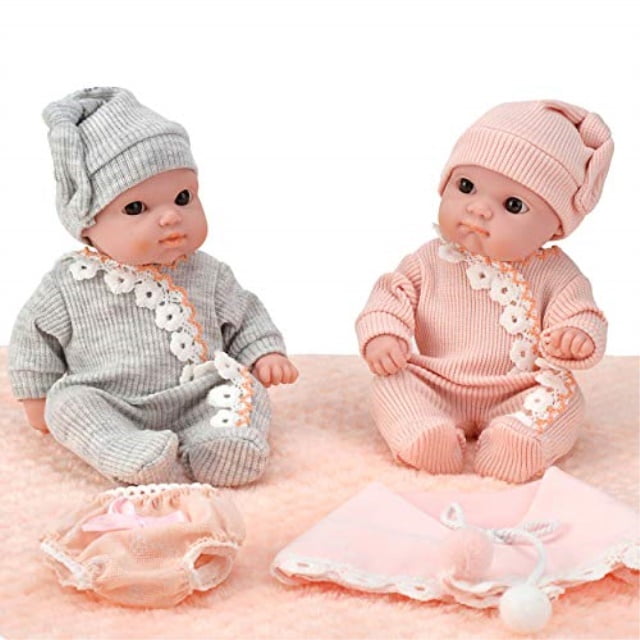 Mommy And Me 8 Inch Newborn Twin Baby Dolls Vinyl Body Boy And Girl Twins With Rompers Hats Furry Blanket Swaddle And Bloomer Walmart Com Mommy And Me 8 Inch Newborn Twin Baby Dolls Vinyl Body Boy And Girl Twins With Rompers Hats Furry Blanket Swaddle And Bloomer Walmart Com