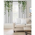 thumbnail image 3 of Blackout Curtains for Bedroom, Green Eucalyptus Leaves Room Darkening Window Drapes for Living Room, Weeping Spring Botanical Summer Thermal Insulated Grommet Curtains, 52x63 inch, 2 Panels, 3 of 9