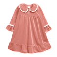 thumbnail image 4 of KPOPLK Toddler Girls Long Sleeve New Christmas Bathrobe Velvet Sleepdress Dress Dress for Kids Babys Clothes(Style3-Pink,7-8 Years), 4 of 7