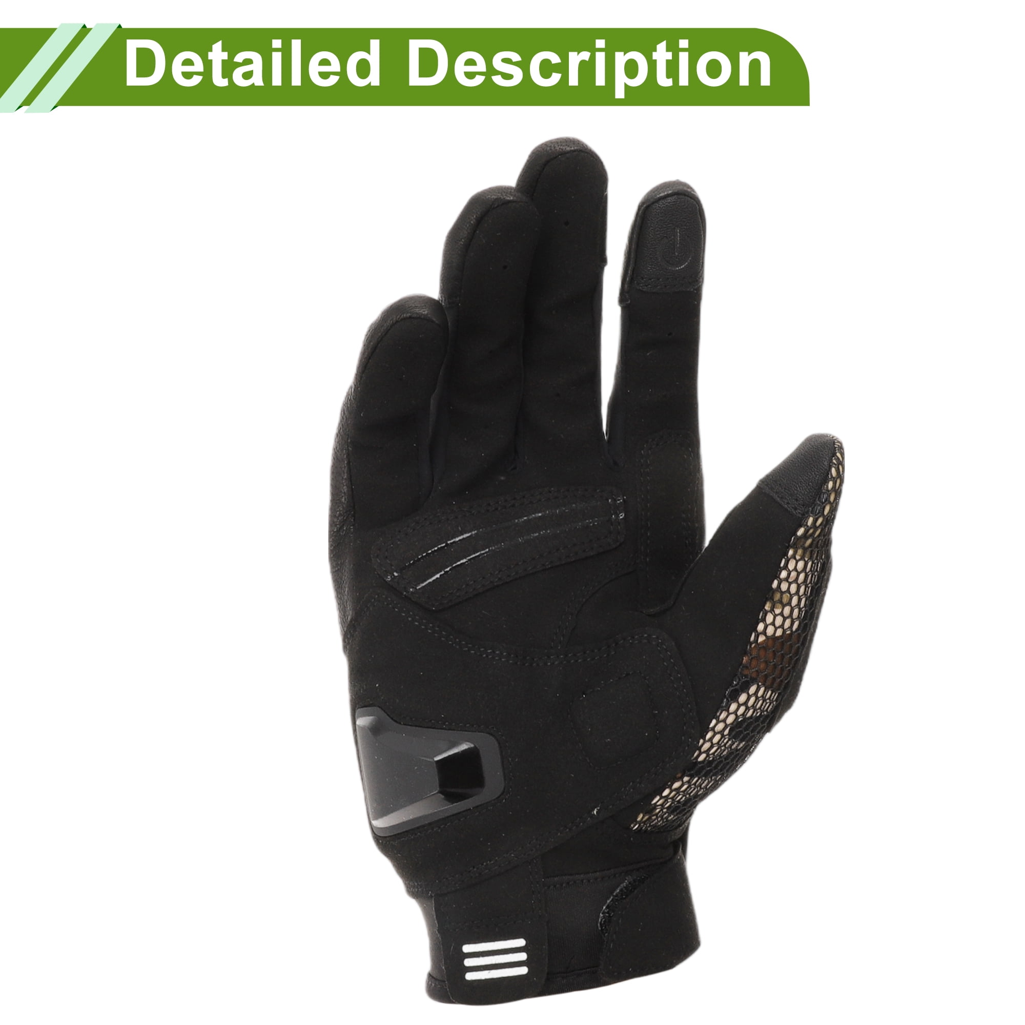 Unique Bargains XXL Motorcycle Gloves Breathable Full Finger Carbon Fiber Pattern Leather Outdoor Gloves Brown 1 Pair