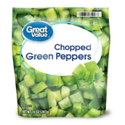 Great Value Chopped Green Peppers, 10 oz (Frozen)