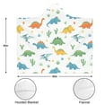 thumbnail image 3 of Wearable Blanket,Colorful Dinosaurs Cacti Pattern Hooded Wearable Flannel Blanket for Adults & Teens,Winter Poncho Shawl Wrap Cape Cozy Anti-Pill,50"x60", 3 of 5