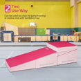 thumbnail image 5 of Matladin Incline Gymnastics Mat, Folding Gymnastics Cheese Wedge Mat, Gym Fitness Tumbling Skill Shape Mat for Kids Girls Home Training Exercise Mat, 48"x24"x14", 5 of 14