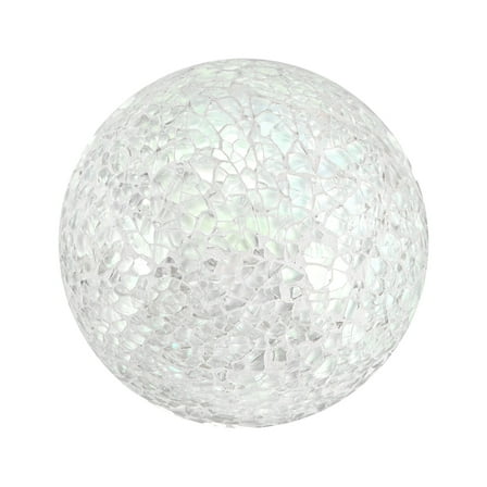 Uxcell 1-Pack Decorative Ball for Bowls, 4 Inch Mosaic Glass Balls Decorative Glass Orbs for Home Decor/Dining Tables [White]