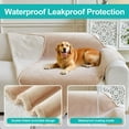 thumbnail image 6 of CJC Waterproof Pet Blanket for Bed Couch Sofa, Soft Liquid Pee Proof Blanket for Furniture Protector (Camel, 60'' x 80''), 6 of 11