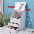 thumbnail image 3 of 2/3 Layer Makeup Organizer Cosmetic Storage Holder Desktop Dressing Box W/ Drawer & Mirror, 3 of 8