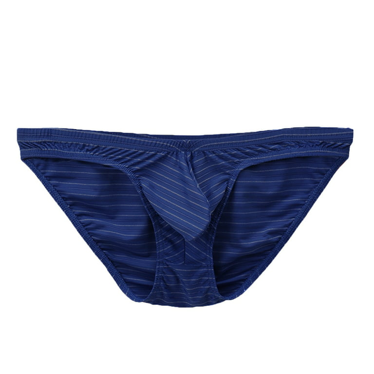 BKQCNKM Thongs Crotchless Panties Lingerie Men's Low Color Underwear  Fashion Panties Waist Comfortable Stripes Men's Underwear Panties Dark Blue  Xxl 