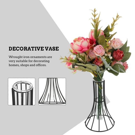 WHAMVOX 1 Pc Mini Glass Vase Slim Waist Vase Hydroponic Vase Transparent Flower Bottle