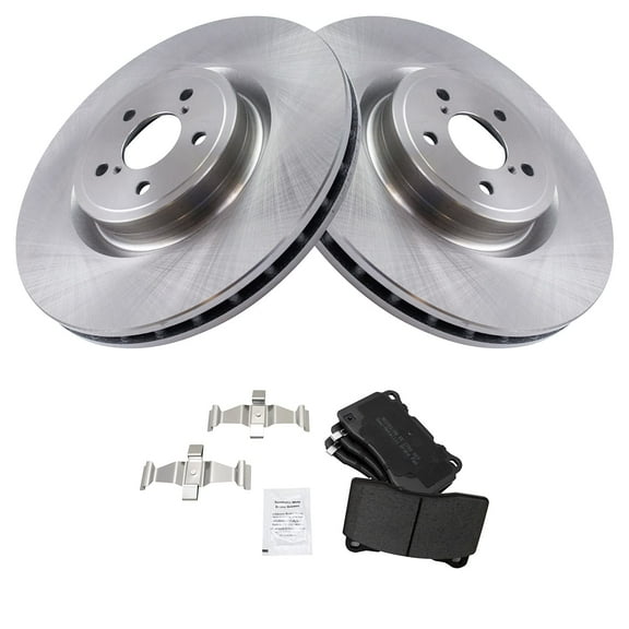 TRQ Front Brake Pad & Rotor Kit Brake Pads Brake Rotor Semi-Metallic Fits Select 2017-2019 Subaru BRZ 2004 Impreza 2019-2020 Toyota 86