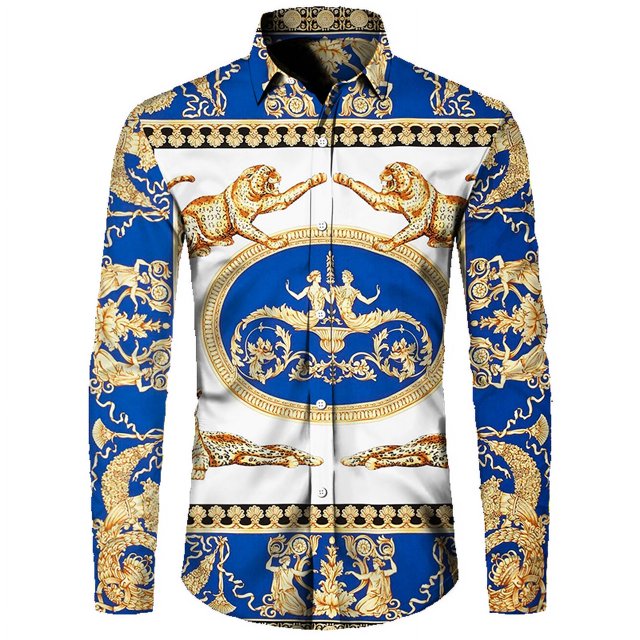 Camisa de manga larga con botones para hombre, cómoda camisa de solapa de otoño, estilo étnico retro, ropa de calle de tendencia de manga larga para hombre
