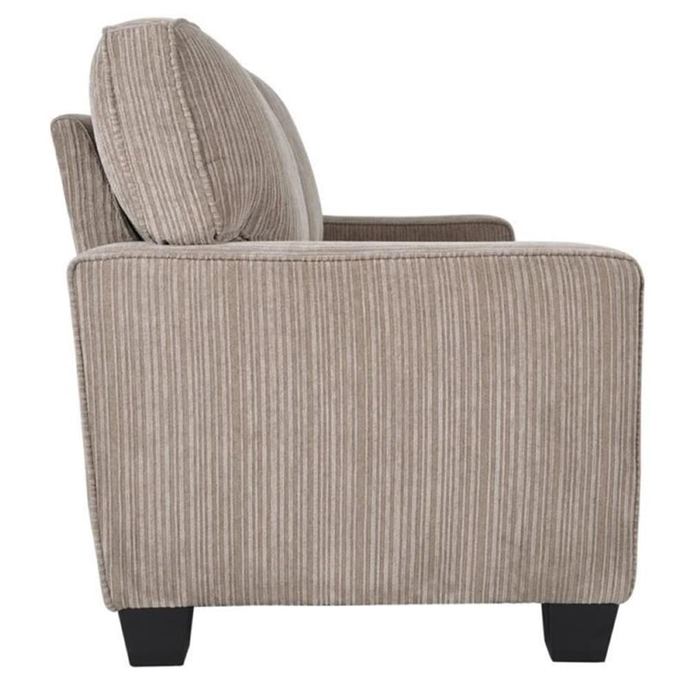 Bowery Hill Modern Fabric Loveseat in Beige
