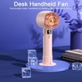 thumbnail image 6 of IDOLCO 3000 mAh Portable Handheld Fan, 5 Wind Speeds USB Personal Fan with Base [Pink], 6 of 7