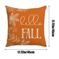 thumbnail image 3 of Btomtd 17.7x17.7 in Thanksgiving Pillow Cover Linen Decorative Pillowcase for Sofa Home Decor Cushion Cover Pillow Case for Halloween, Orange-B, 3 of 6